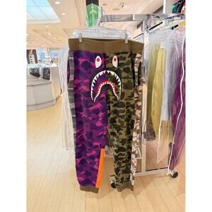 A Bathing Ape Bape Mix Camo Shark Face Sweat Pants Multicolor 1st Camo ABC